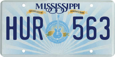 MS license plate HUR563