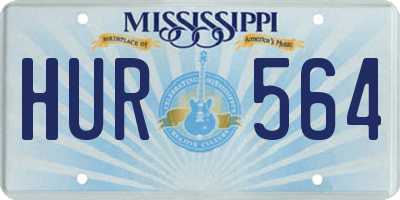 MS license plate HUR564