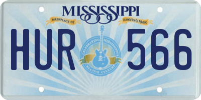 MS license plate HUR566