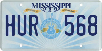 MS license plate HUR568