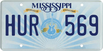 MS license plate HUR569