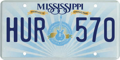 MS license plate HUR570