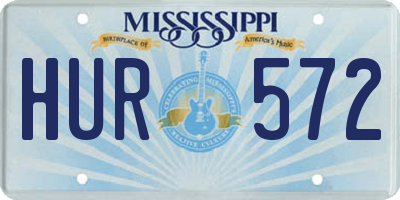 MS license plate HUR572