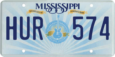MS license plate HUR574