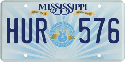 MS license plate HUR576