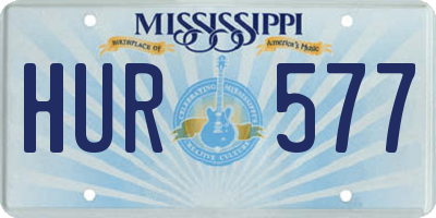 MS license plate HUR577