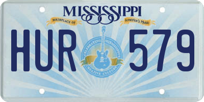 MS license plate HUR579