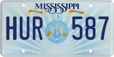 MS license plate HUR587