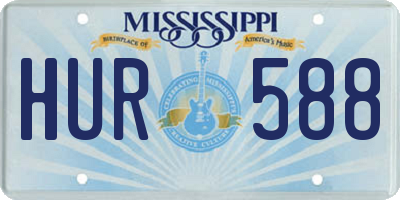 MS license plate HUR588