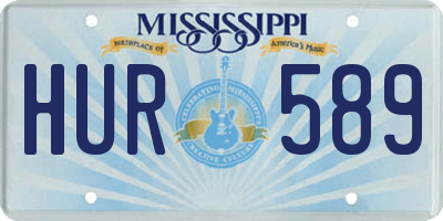 MS license plate HUR589