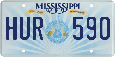 MS license plate HUR590