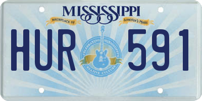 MS license plate HUR591