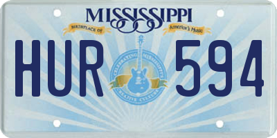 MS license plate HUR594