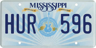 MS license plate HUR596