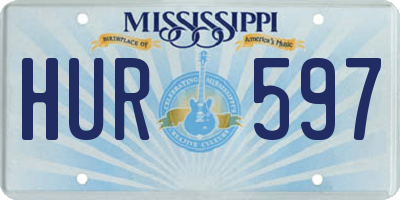 MS license plate HUR597