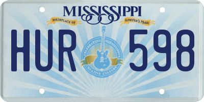 MS license plate HUR598