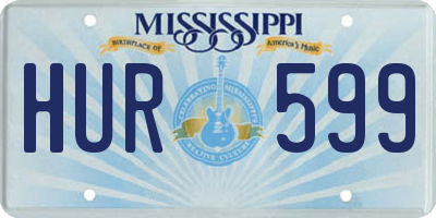 MS license plate HUR599