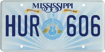 MS license plate HUR606