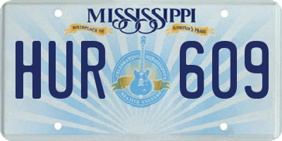 MS license plate HUR609
