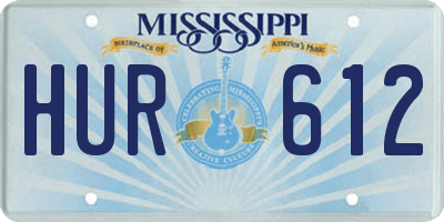 MS license plate HUR612