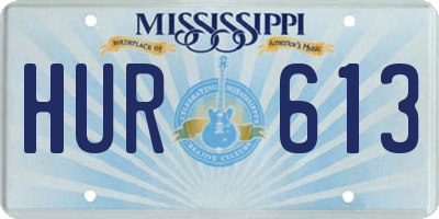 MS license plate HUR613