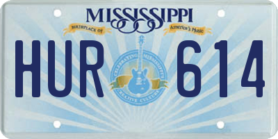 MS license plate HUR614