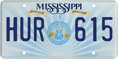 MS license plate HUR615