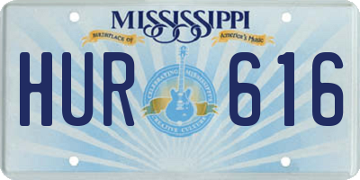 MS license plate HUR616