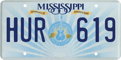 MS license plate HUR619