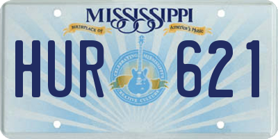 MS license plate HUR621