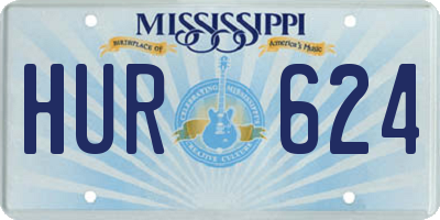MS license plate HUR624