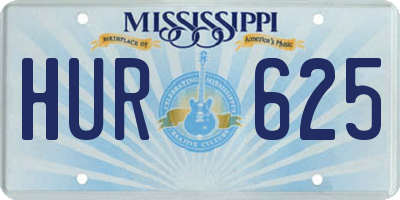 MS license plate HUR625