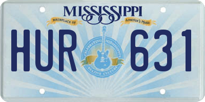 MS license plate HUR631