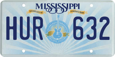 MS license plate HUR632