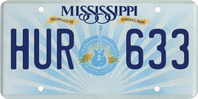 MS license plate HUR633