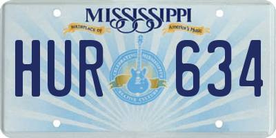 MS license plate HUR634