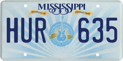 MS license plate HUR635