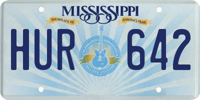 MS license plate HUR642