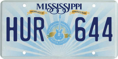 MS license plate HUR644