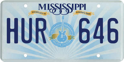 MS license plate HUR646