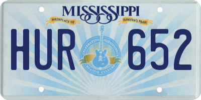 MS license plate HUR652