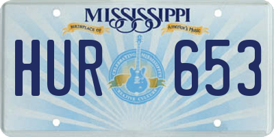 MS license plate HUR653