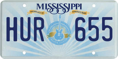 MS license plate HUR655