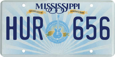 MS license plate HUR656