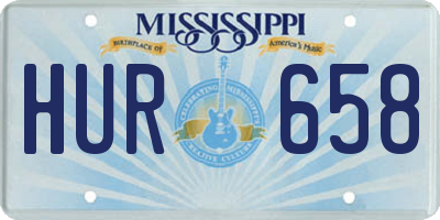 MS license plate HUR658