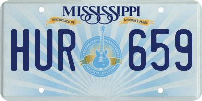 MS license plate HUR659
