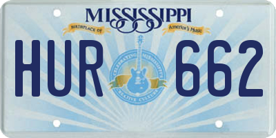 MS license plate HUR662