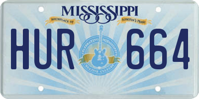 MS license plate HUR664