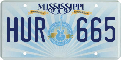MS license plate HUR665