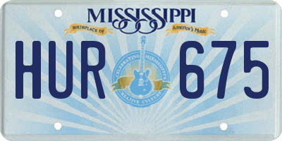 MS license plate HUR675